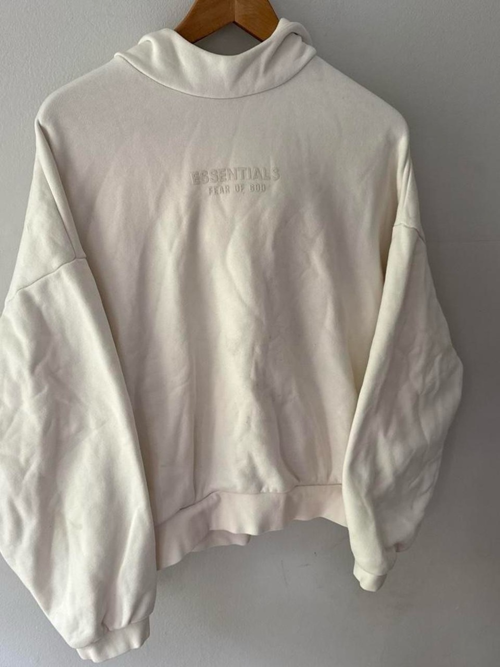 Essentials Fear of God White Hoodie